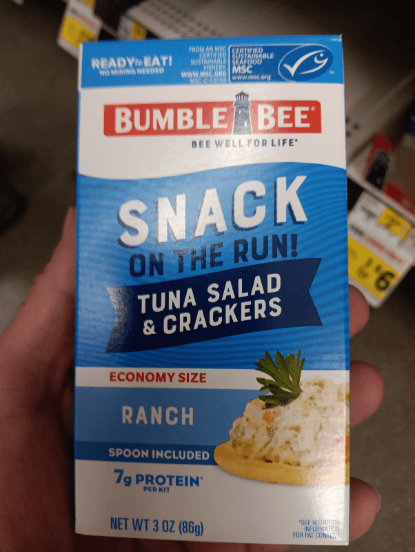 Bumble Bee Snack On The Run! Tuna Salad & Crackers Ranch