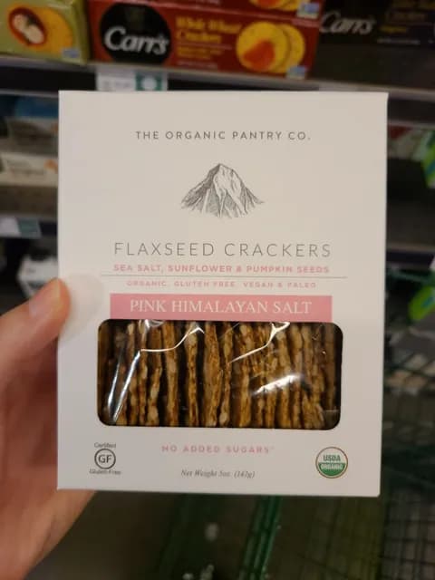 The Organic Pantry Co. Flaxseed Crackers Pink Himalayan Salt