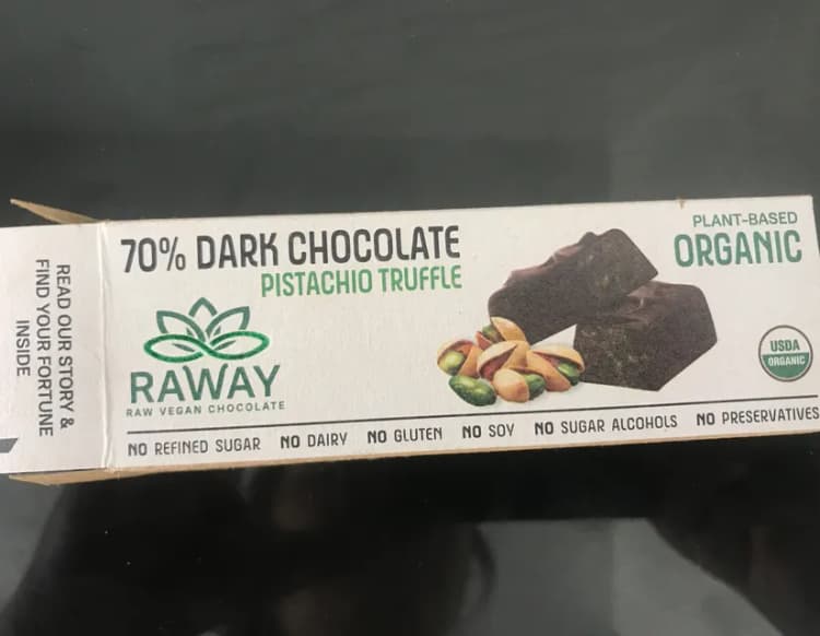 Raway 70% Dark Chocolate Pistachio Truffle