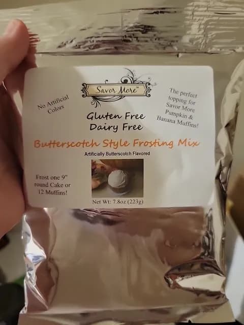 Savor More Gluten Free Dairy Free Butterscotch Style Frosting Mix