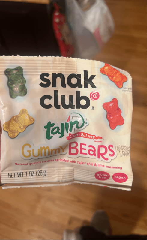 Snak Club Tajin Chili & Lime Seasoned Gummy Bears