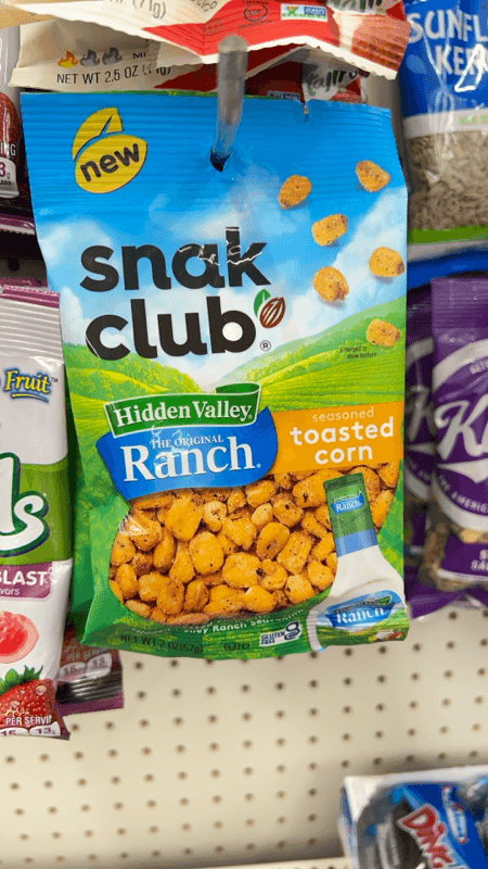 Snak Club Hidden Valley The Original Ranch Seasoned Toasted Corn