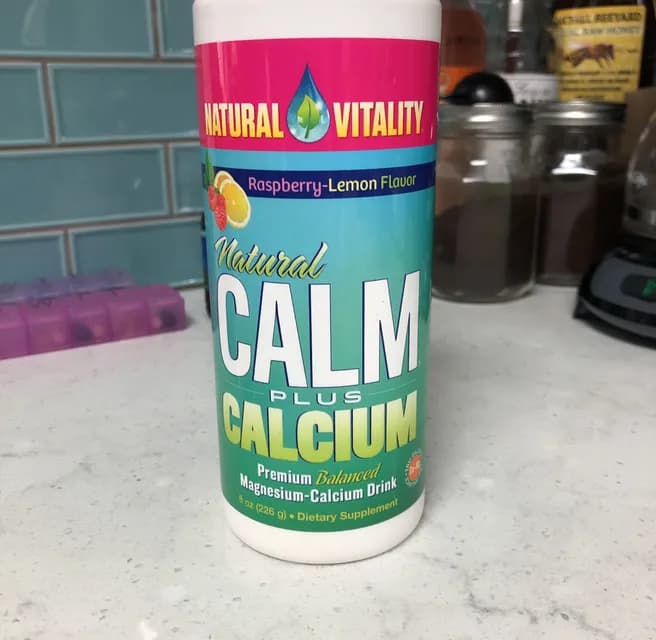 Natural Vitality Raspberry-Lemon Flavor Natural Calm Plus Calcium