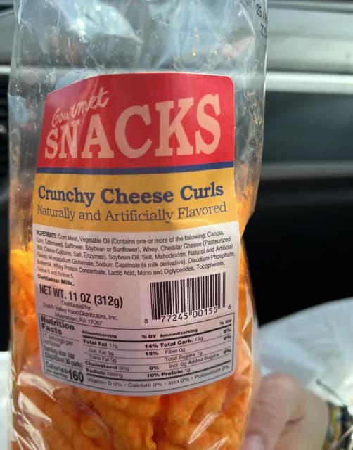 Gourmet Snacks Crunchy Cheese Curls