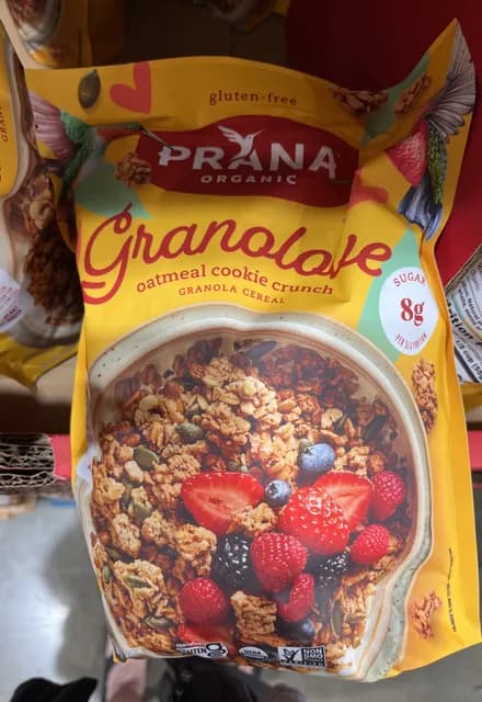 Prana Organic Granolove Oatmeal Cookie Crunch Granola Cereal