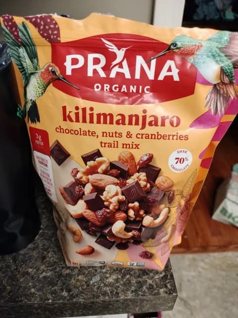 Prana Organic Kilimano Chocolate, Nuts & Cranberries Trail Mix