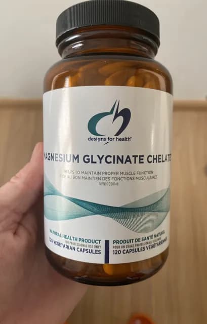 Designs For Health Magnesium Glycinate Chelate 120 Vegetarian Capsules