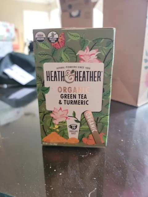 Heath & Heather Organic Green Tea & Turmeric