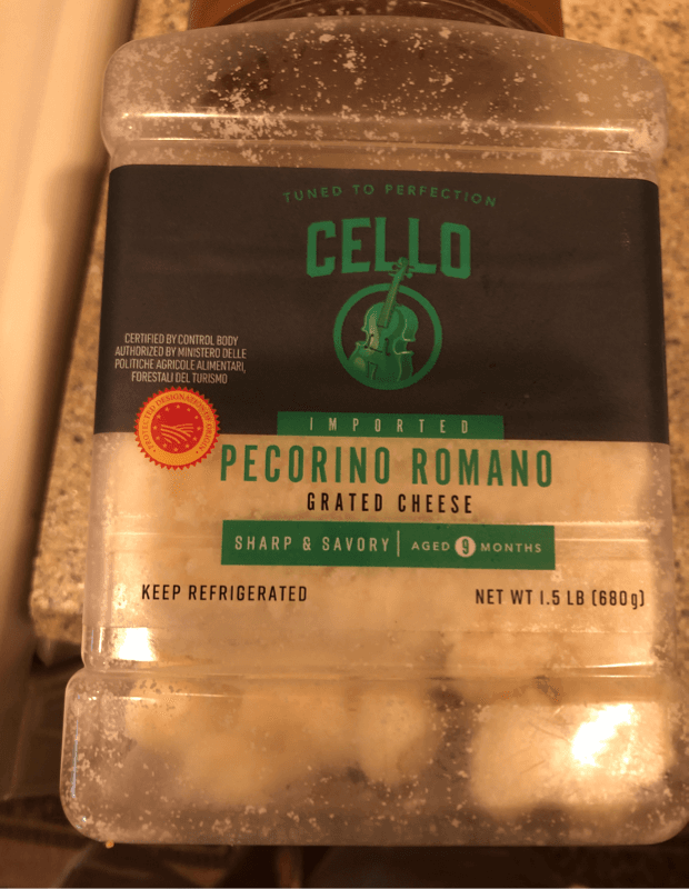 Cello Imported Pecorino Romano Grated Cheese