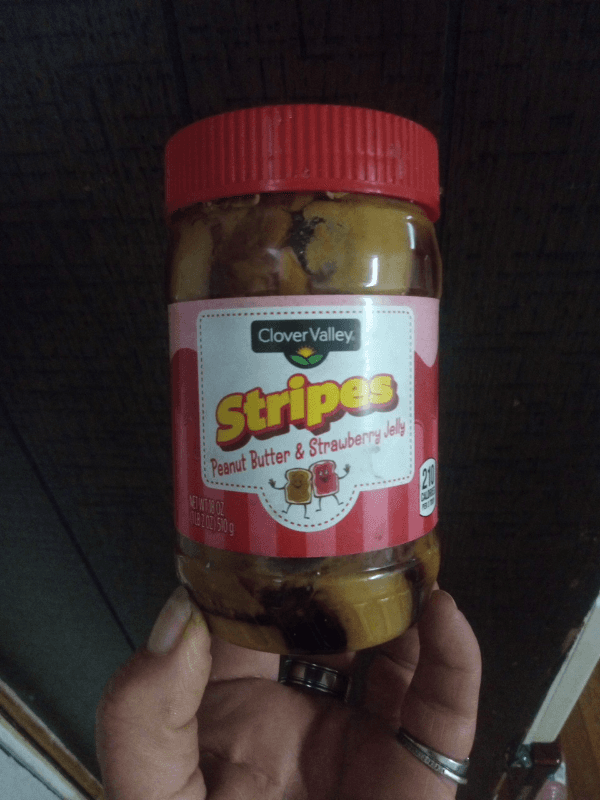 Clover Valley Stripes Peanut Butter & Strawberry Jelly