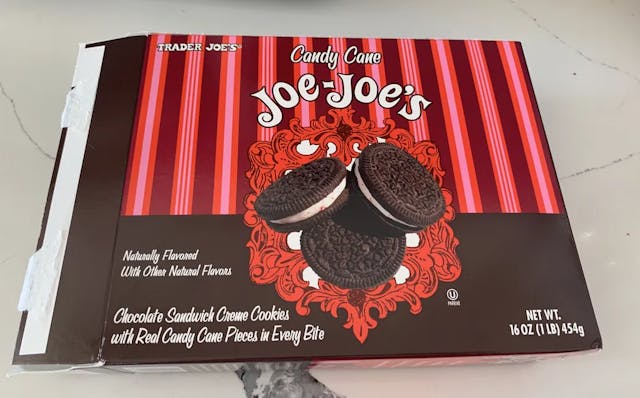 Trader Joe's Candy Cane Joe-joe's Chocolate Sandwich Creme Cookies