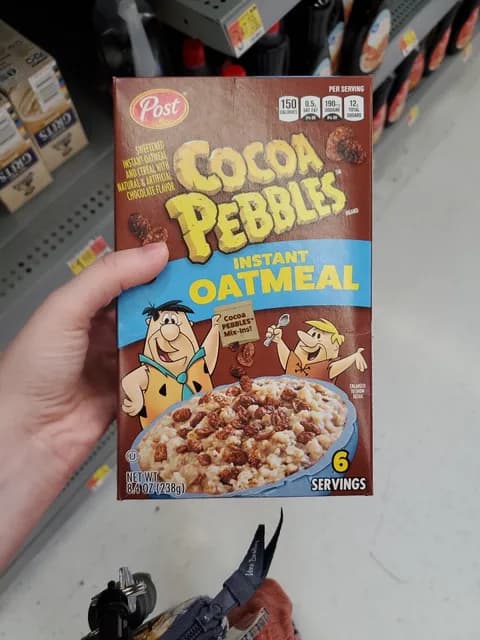 Post Cocoa Pebbles Instant Oatmeal