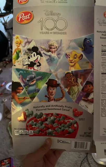 Post Disney 100 Years Of Wonder Fruity Flavored Sweetened Cereal