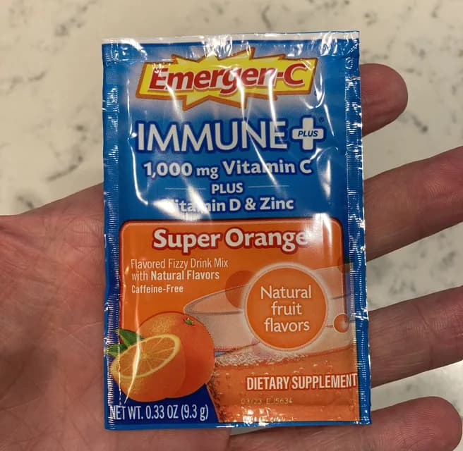 Emergen-C Immune Plus Super Orange Flavored Fizzy Drink Mix
