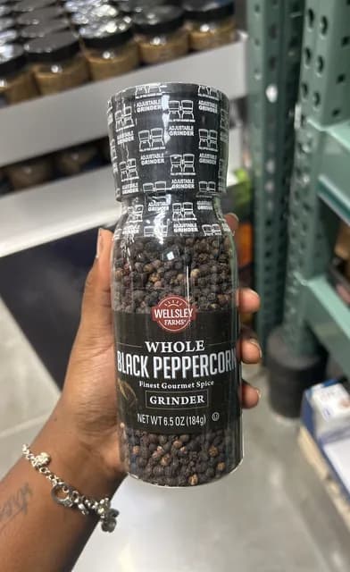 Wellsley Farms Whole Black Peppercorn Grinder