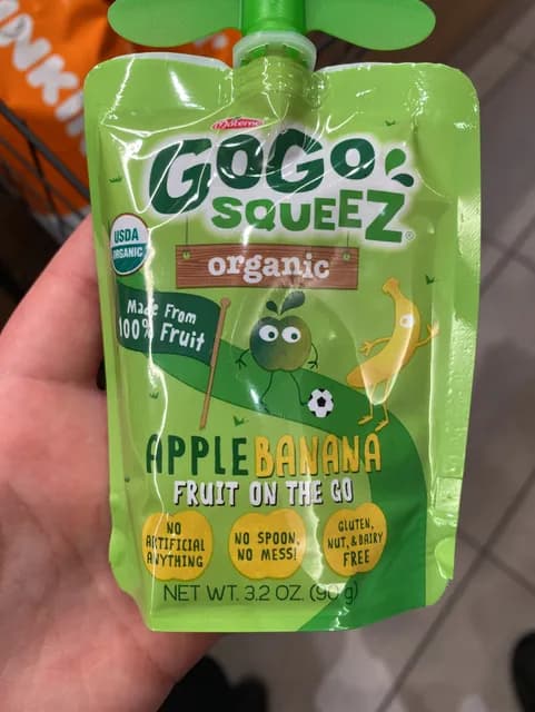 Gogo Squeez Organic Apple Banana Fruit On The Go