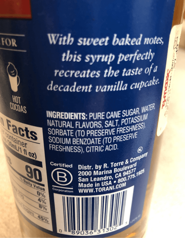 Torani Cupcake Syrup