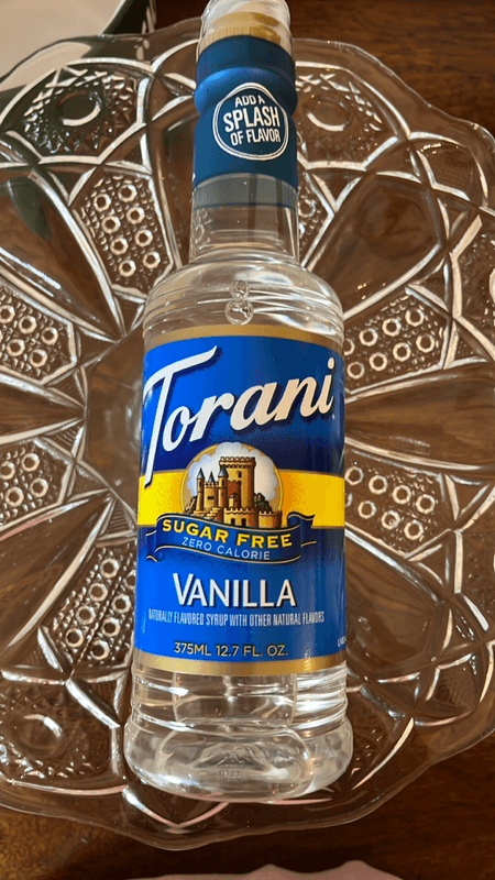 Torani Sugar Free Vanilla Syrup, Zero Calorie, Authentic Coffeehouse Syrup