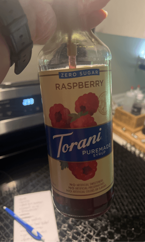 Torani Zero Sugar Raspberry Puremade Syrup