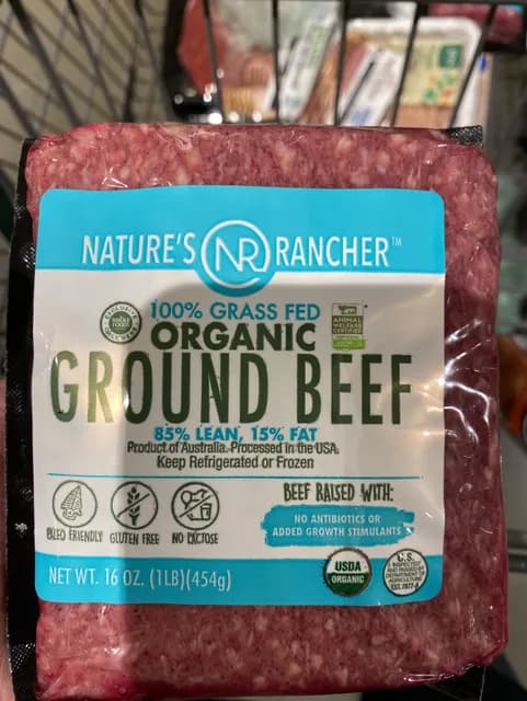 Nature'S Rancher 100% Grass Fed Organic Ground Beef