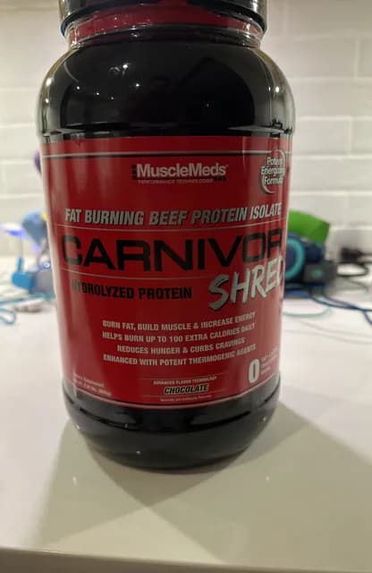 Musclemeds Carnivor Shred Fat Burning Hydrolyzed Beef Protein Isolate, Chocolate