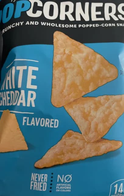 Pop Corners The Crunchy And Wholesome Popped-Corn Snack White Cheddar Flavor