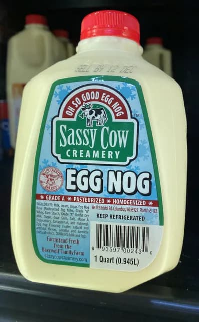 Sassy Cow Creamery Egg Nog