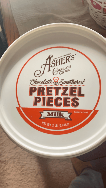 Asher'S Chocolate Co. Chocolate Smothered Pretzel Pieces Milk