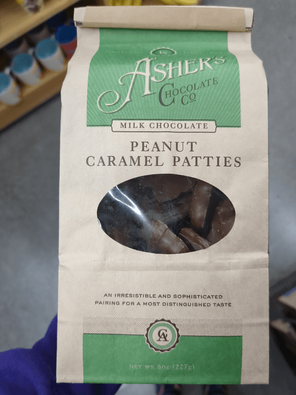 Asher'S Chocolate Co. Peanut Caramel Patties Milk Chocolate