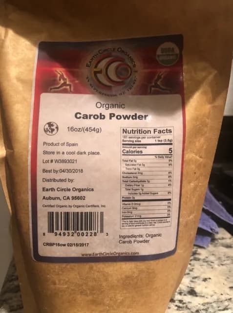 Earth Circle Organics Organic Carob Powder