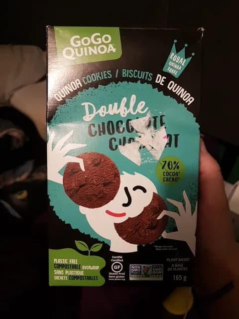 Gogo Quinoa Double Chocolate Quinoa Cookies