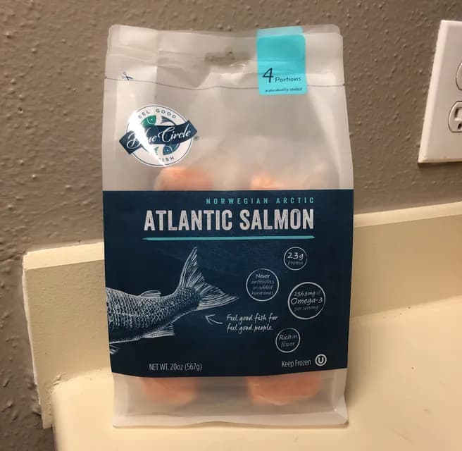 Blue Circle Norwegian Arctic Atlantic Salmon