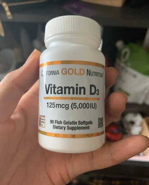 California Gold Nutrition Vitamin D3 90 Fish Gelatin Softgels