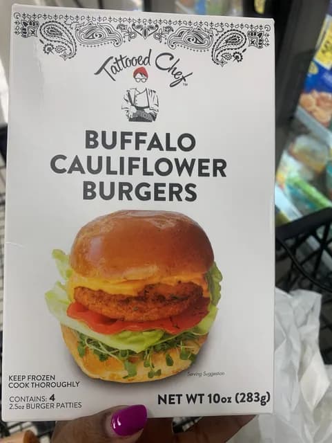 Tattooed Chef Buffalo Cauliflower Burgers