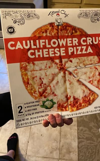 Tattooed Chef Cauliflower Crust Cheese Pizza
