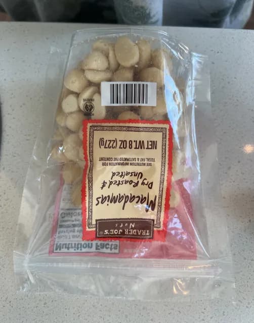 Trader Joe'S Nuts Dry Roasted & Unsalted Macadamias