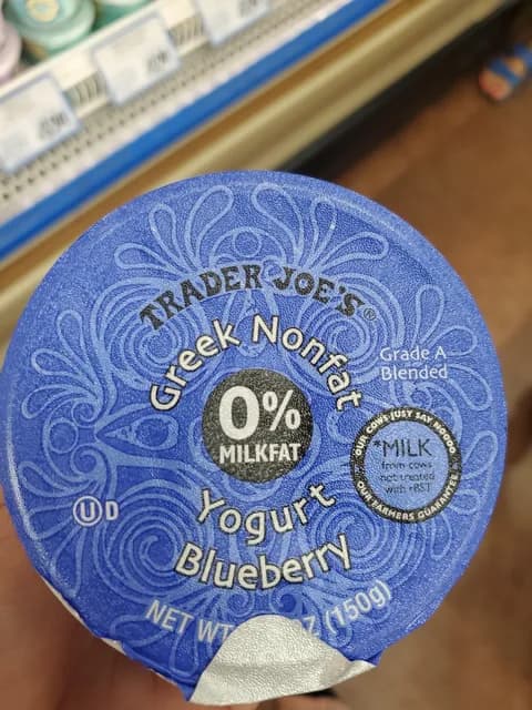 Trader Joe'S Nonfat Blueberry Greek Yogurt