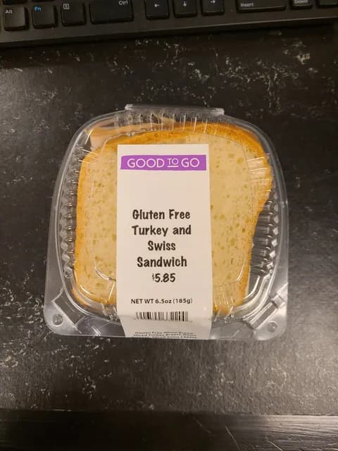 Good To Go Gluten Free Turkey And Swiss Sandwich