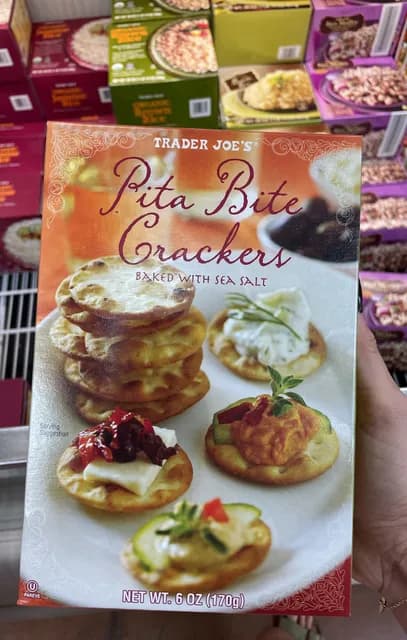 Trader Joe's Pita Bite Crackers Baked With Sea Salt