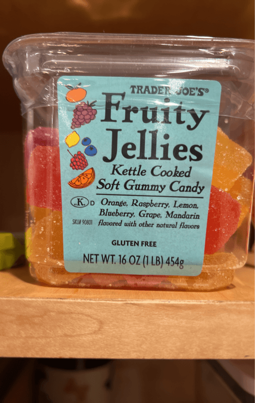 Is it Dairy Free? Trader Joe's Fruit Jellies Kettle Cooked Candy With Real Fruit Extracts
