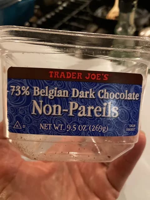 Trader Joe'S 73% Belgian Dark Chocolate Non-Pareils