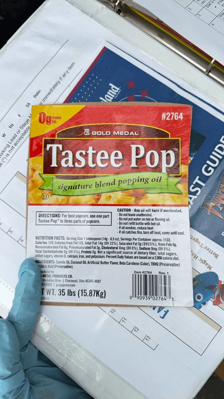 Gold Medal Tastee Pop Oil