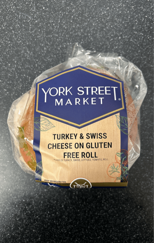 York Street Market Turkey & Swiss Cheese On Gluten Free Roll