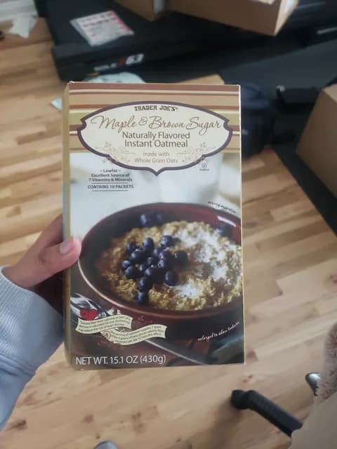 Trader Joe's Maple & Brown Sugar Naturally Flavored Instant Oatmeal