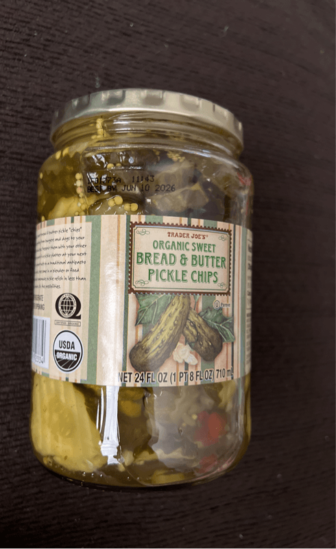Trader Joe'S Organic Sweet Bread & Butter Pickle Chips