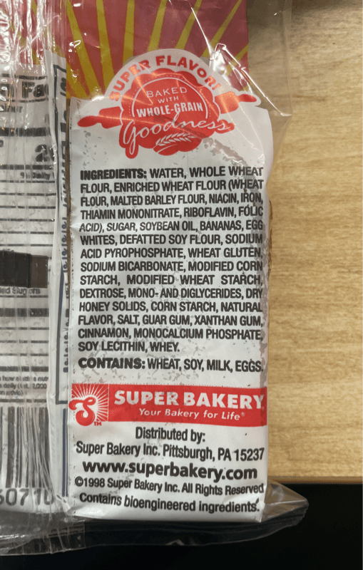 Super Bakery Super Slice Banana Bread