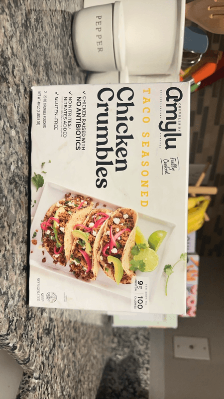 Crumbles By Amylu Taco Seasoned Chicken Crumbles