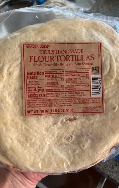 Is it Soy Free? Trader Joe's Truly Handmade Flour Tortillas