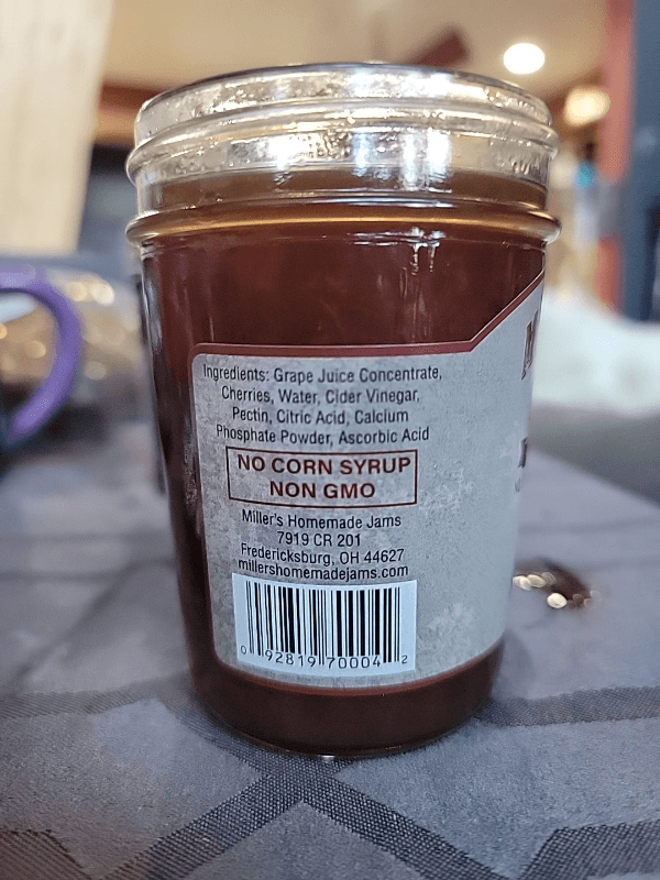 Mrs. Miller'S Homemade No Granulated Sugar Added Cherry Jam