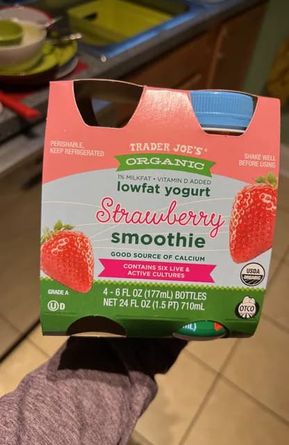 Trader Joe'S Organic Lowfat Yogurt Strawberry Smoothie